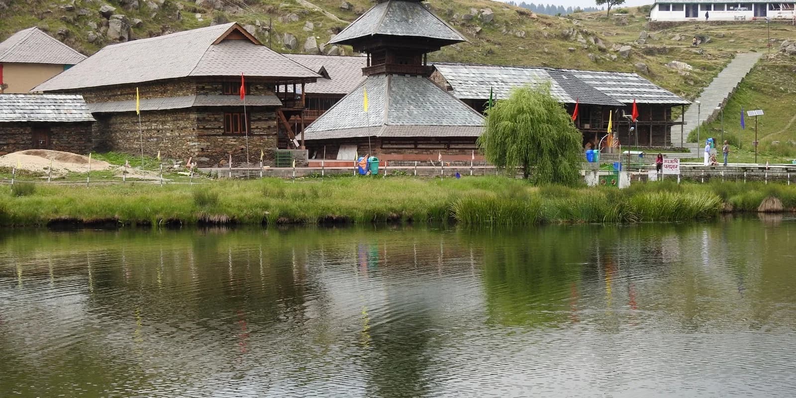 Prashar Rishi Temple beside Prashar Lake in Mandi district